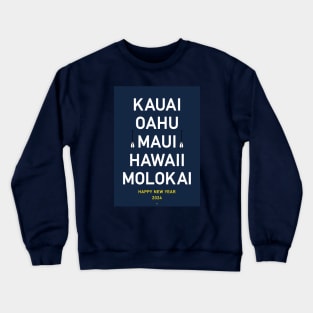 Hawaii Hawai Maui Molokai Aloha Honolulu USA Surf Pacific Crewneck Sweatshirt